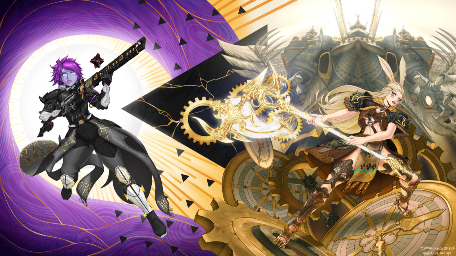 D2 x FFXIV Illustration